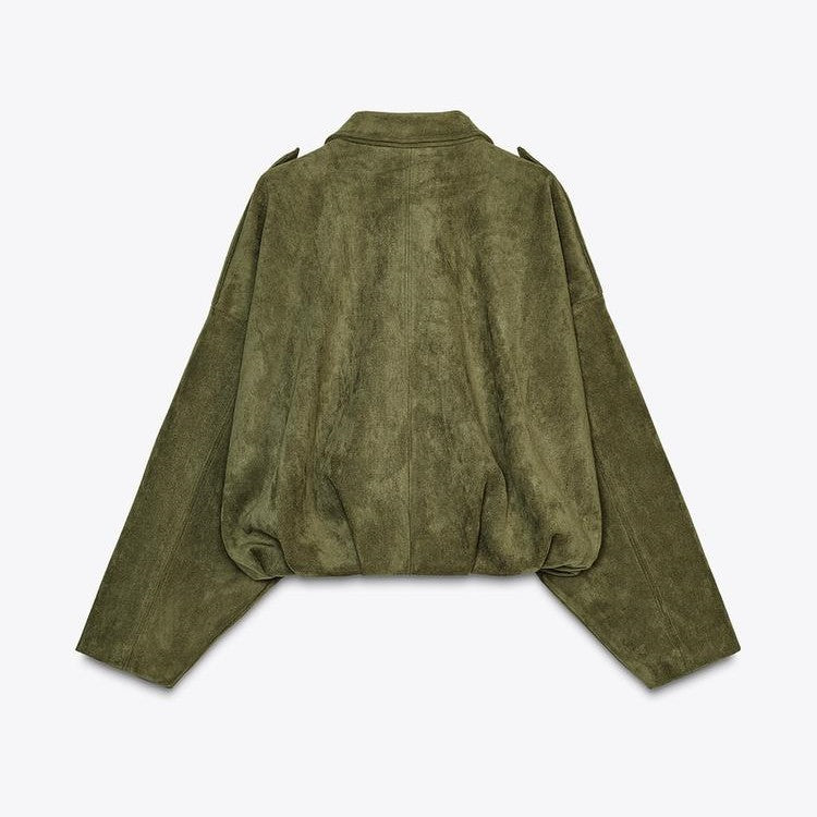 Lisanne | De Virale Khaki Suede Jas