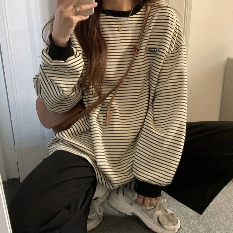 Helena | Gestreepte Stoere Longsleeve