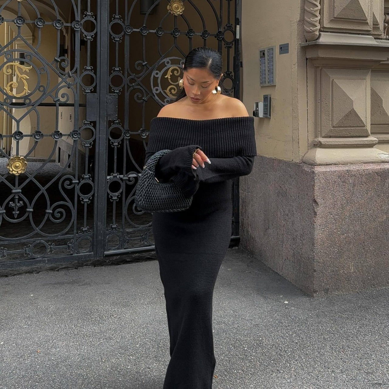 Jaimy | Elegante Offshoulder Jurk
