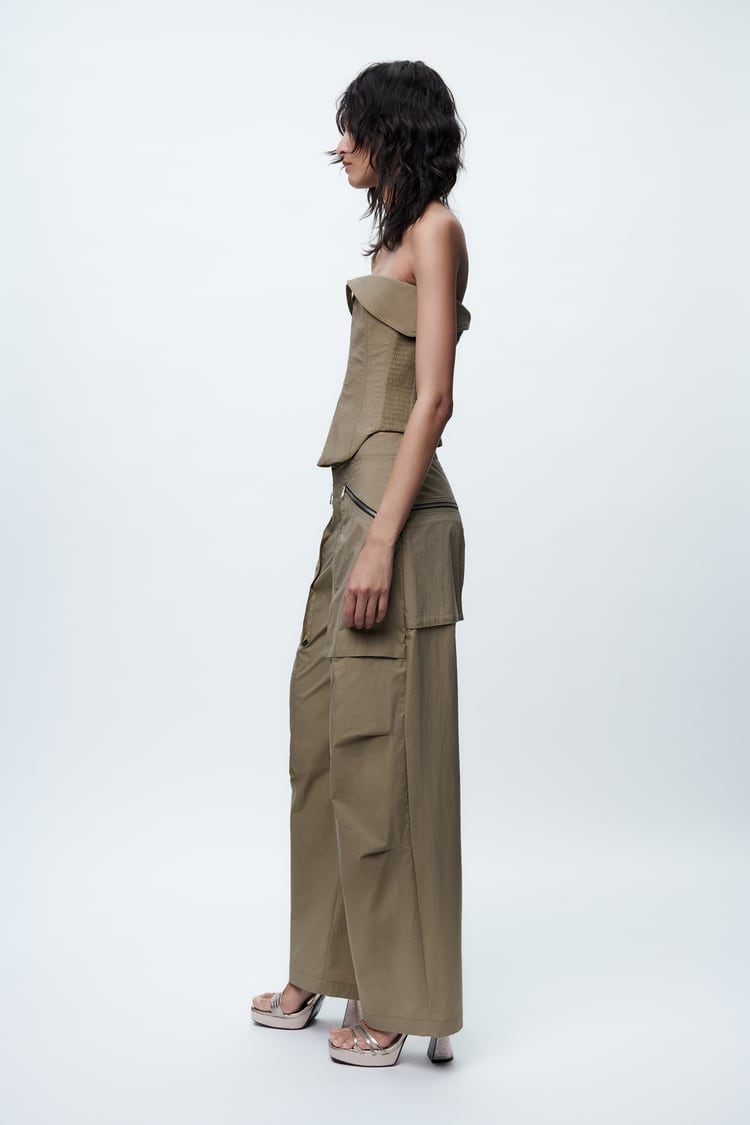 Kiana | Bruine Tweedelige Set Top Met Broek