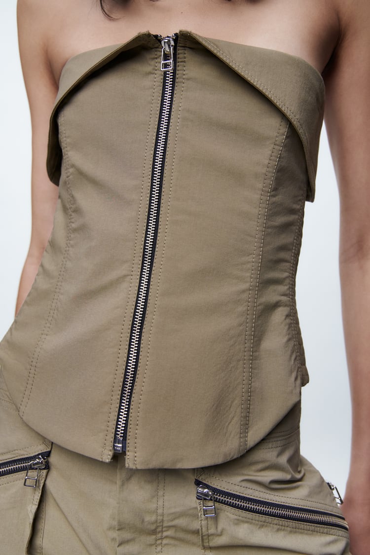 Kiana | Bruine Tweedelige Set Top Met Broek