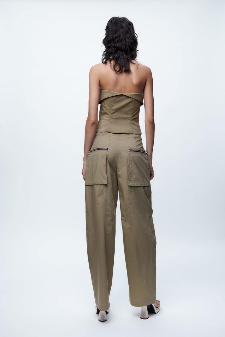 Kiana | Bruine Tweedelige Set Top Met Broek