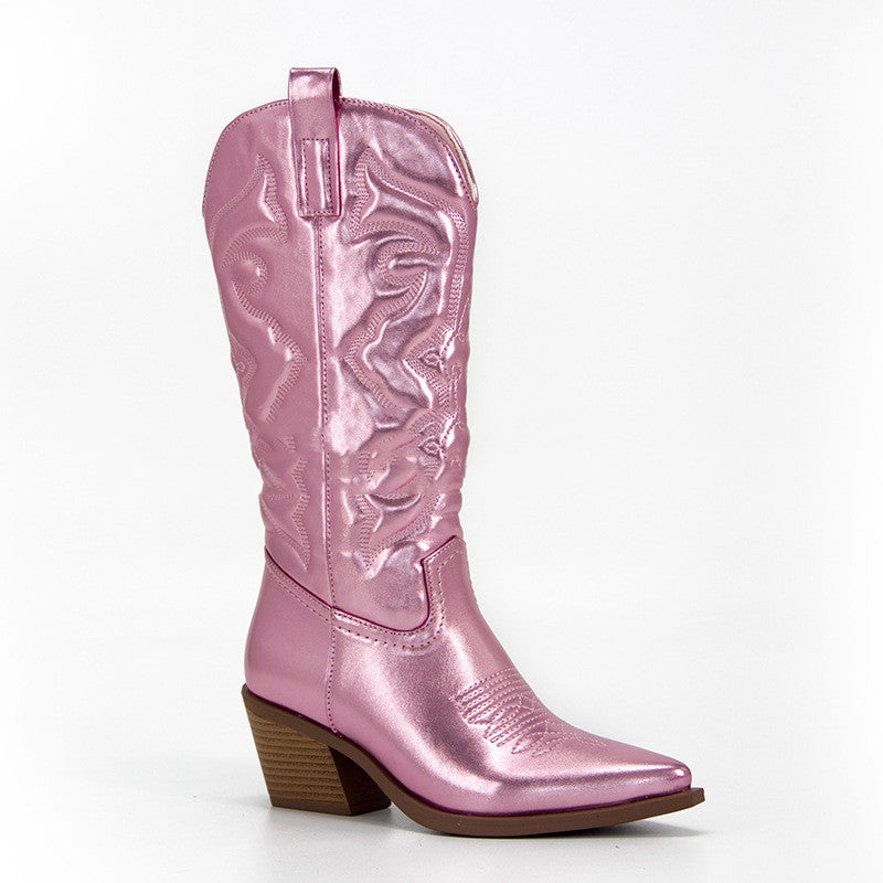 Amylia | Metallic Cowboylaarzen
