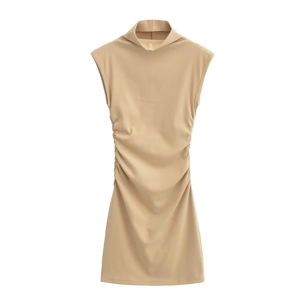 Arabella | Korte Jurk Met Hoge Hals