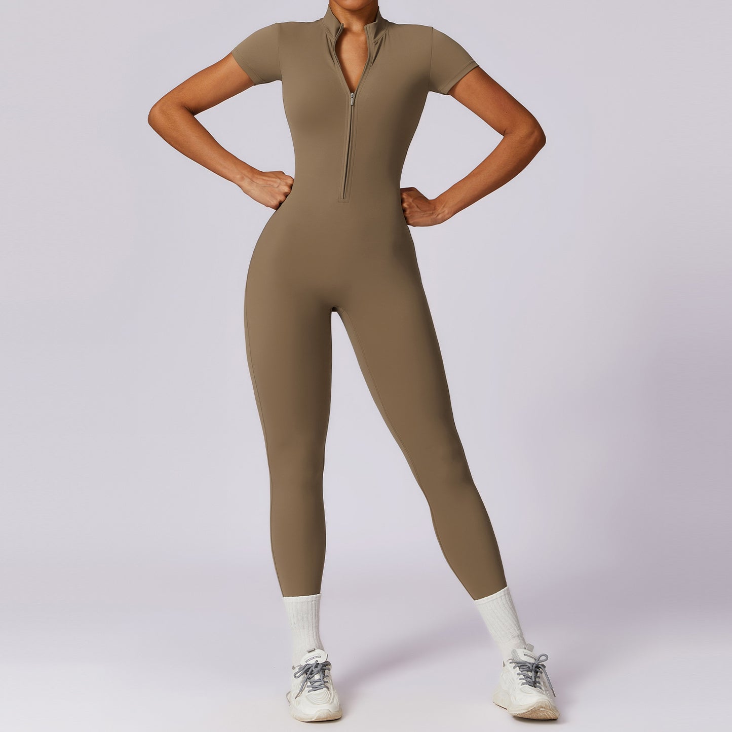 Samie | Korte Sportjumpsuit Met Rits