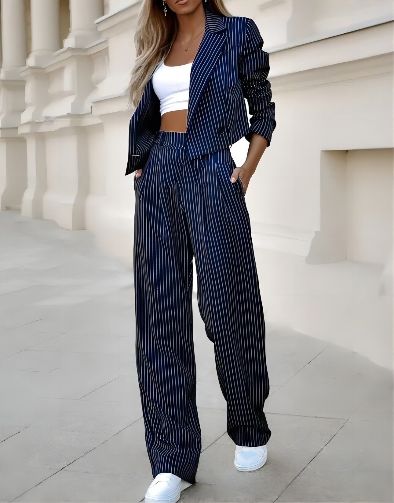 Skye | Set Korte Blazer Met Pantalon