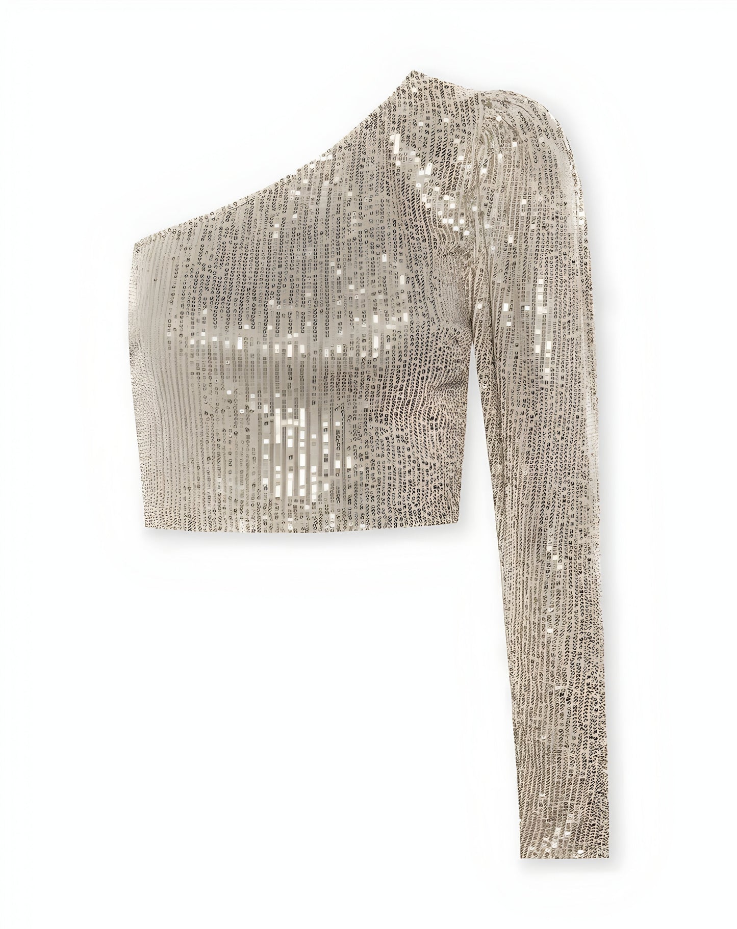 Sheila | Stijlvolle Glitter One-Shoulder Top