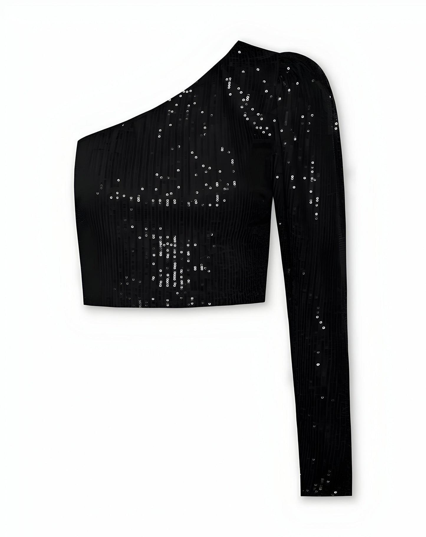 Sheila | Stijlvolle Glitter One-Shoulder Top