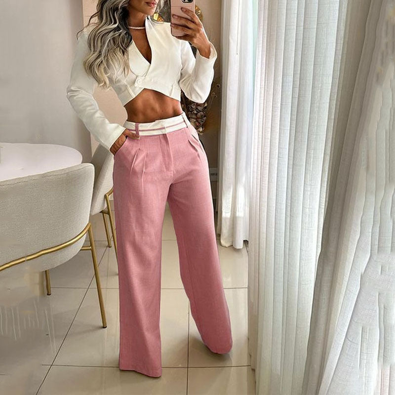 Priscilla | Pantalon Met Witte Band