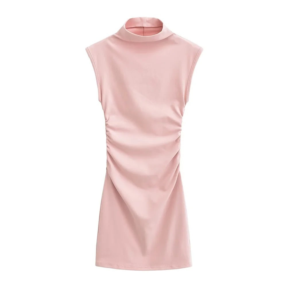 Arabella | Korte Jurk Met Hoge Hals