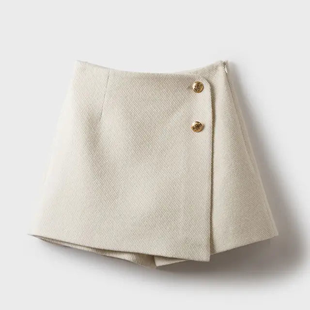 Alessia | Elegante Mini Skort Met Goude Knopen