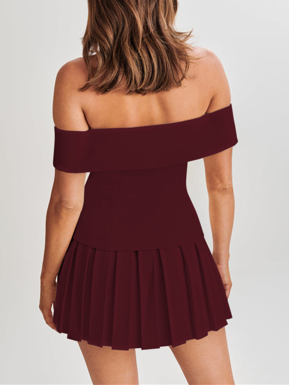 Molly | Off-Shoulder Zomerset Met Geplooide Rok