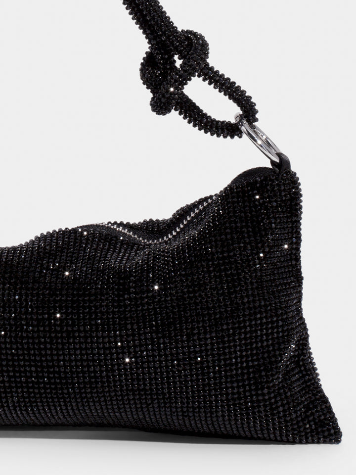 Emilia | Luxe Glanzende Handtas Met Ketting Detail