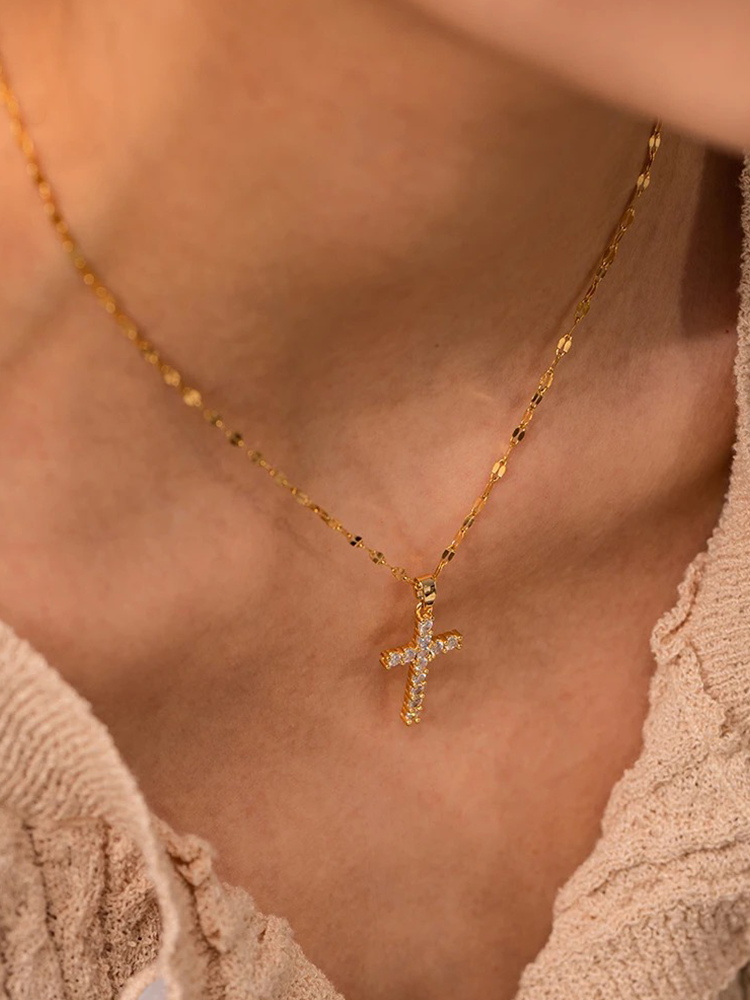 Kiki | Goude Ketting Met Kruis