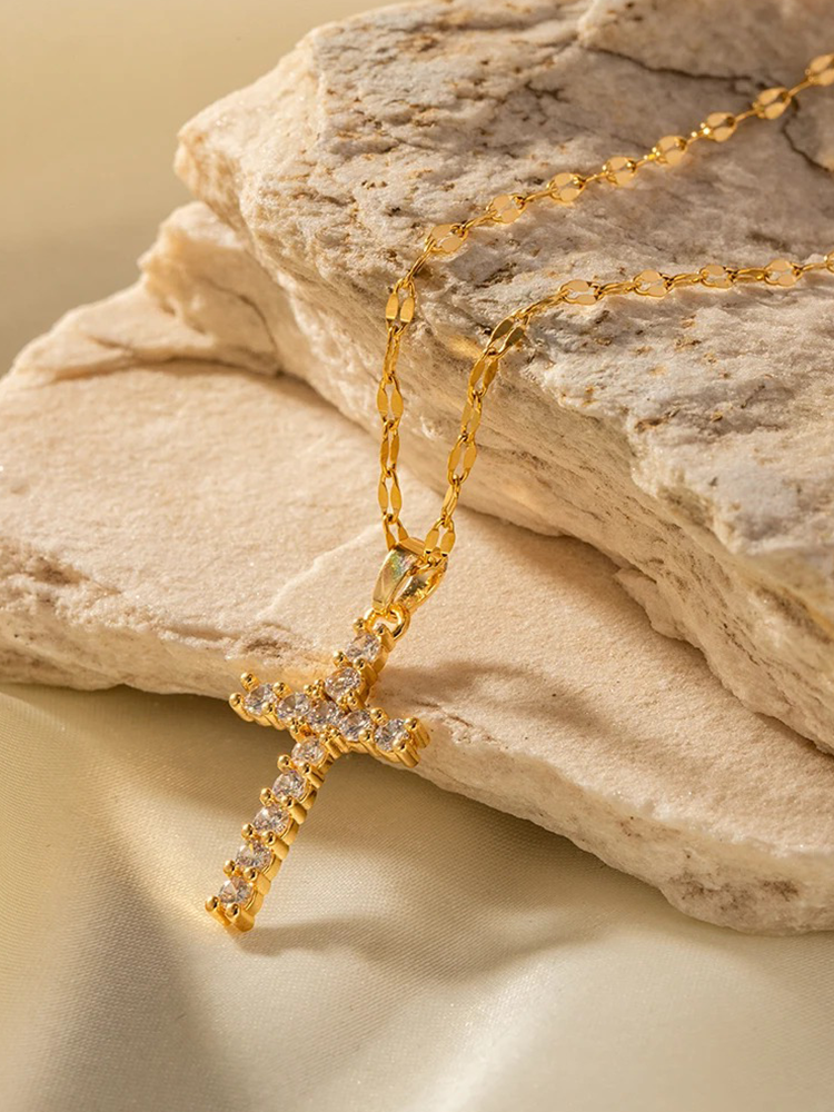 Kiki | Goude Ketting Met Kruis