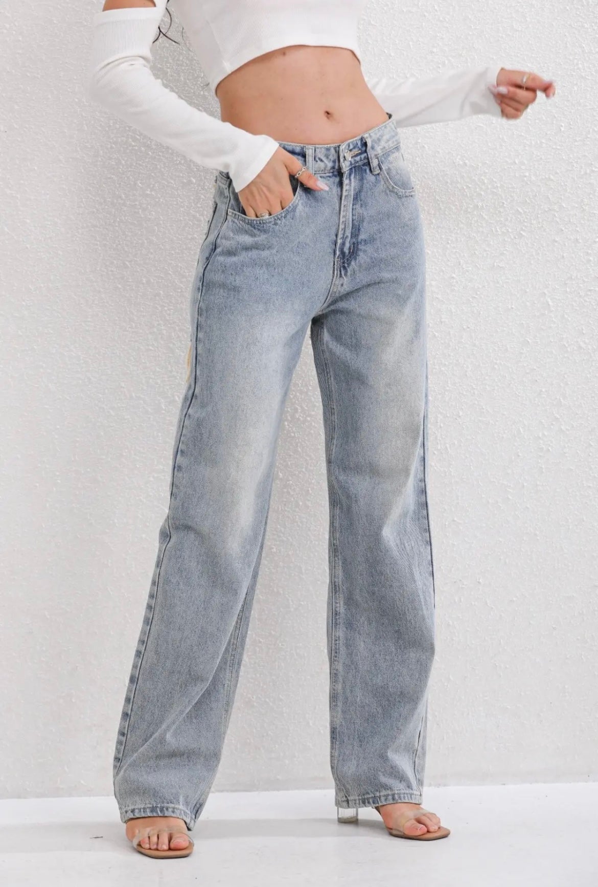Isja | Vintage Gescheurde Broek