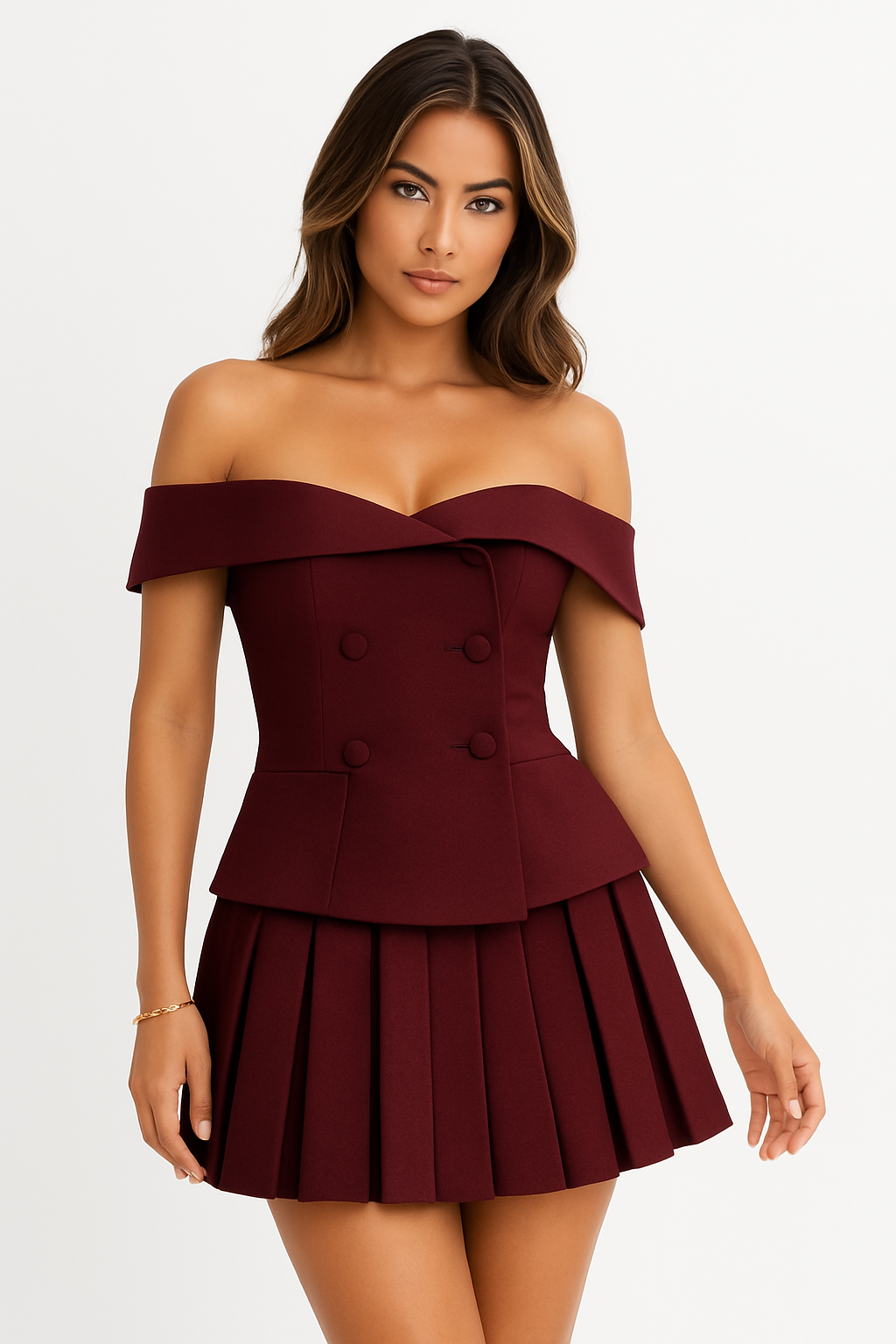 Florina | Elegante Tweedelige Set Top Met Rok