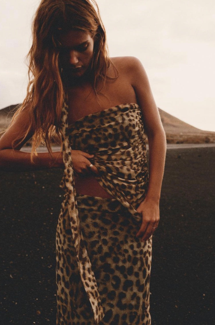 Sacha | Panterprint Set Top Met Rok