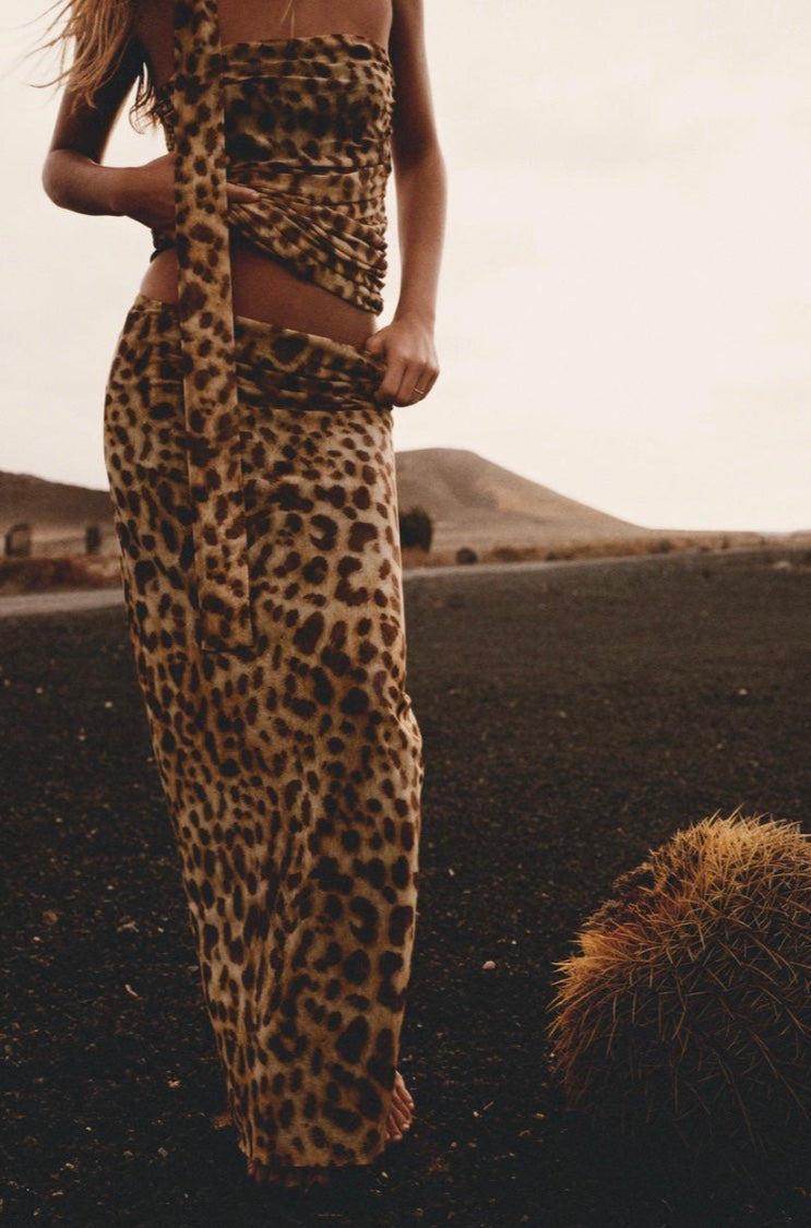 Sacha | Panterprint Set Top Met Rok
