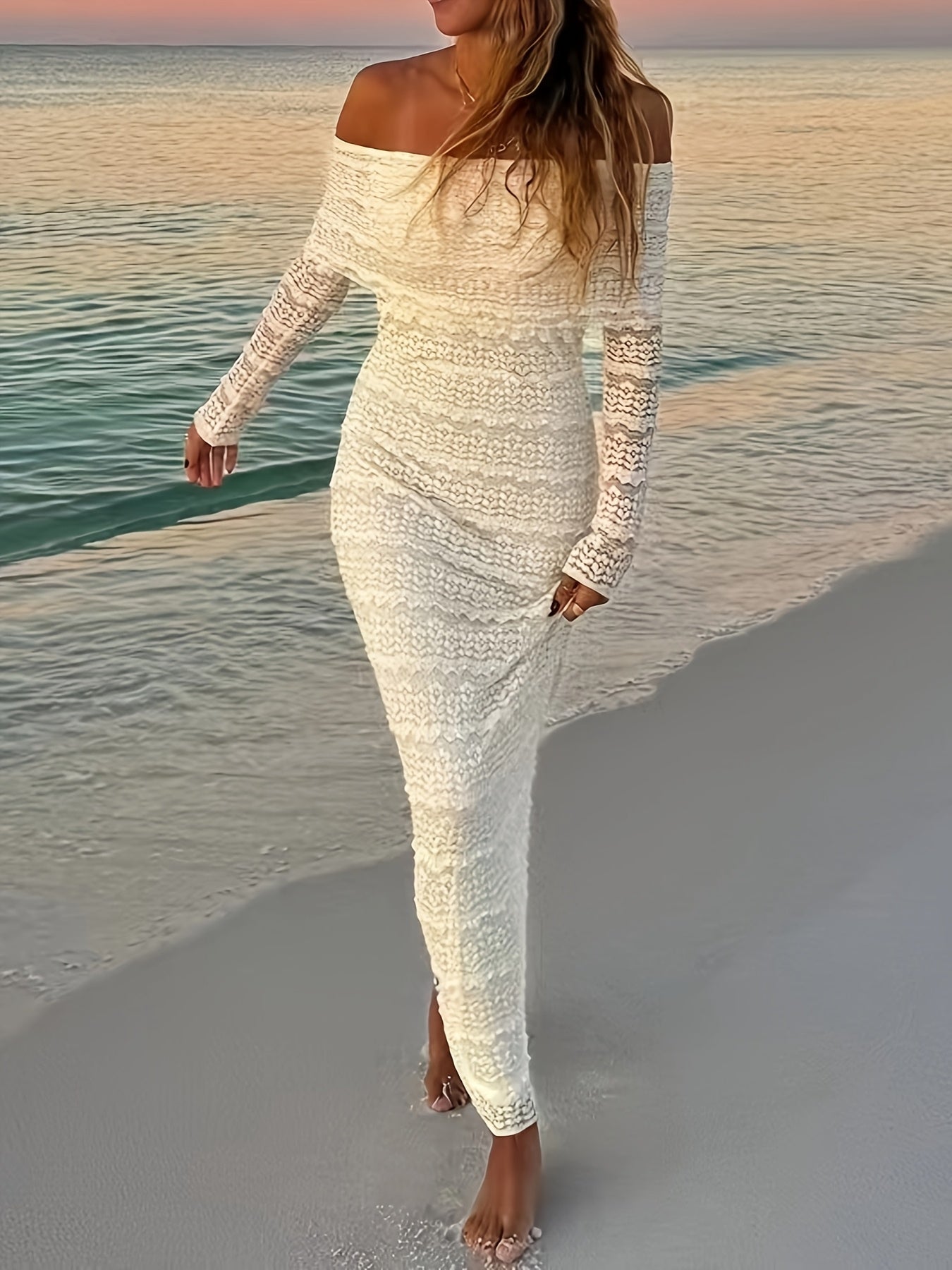 Nina | Elegante Off-Shoulder Kantjurk