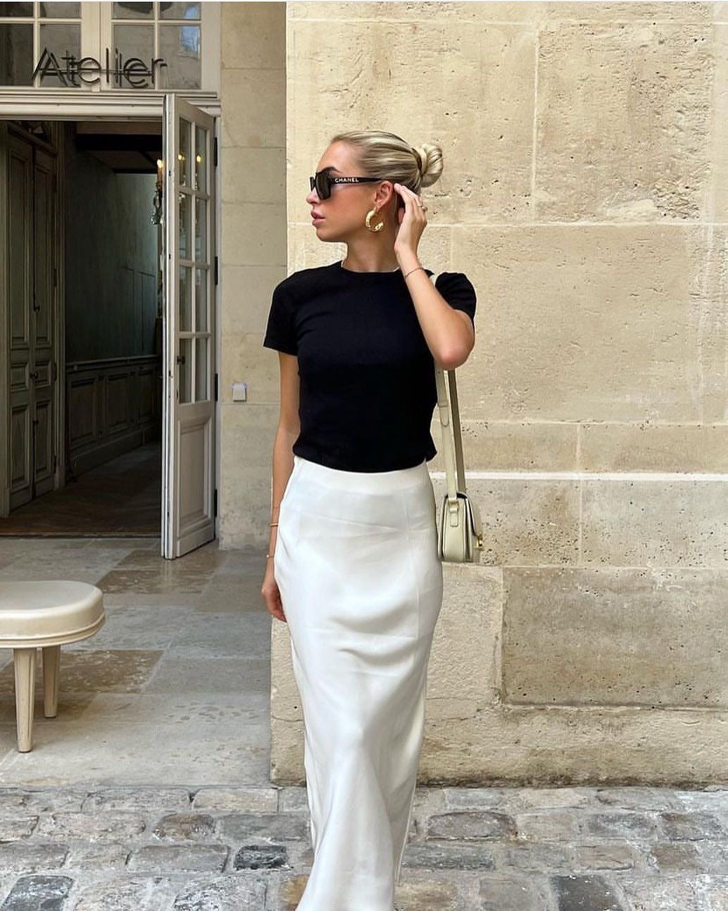 Rose | Lange Satijnen Rok