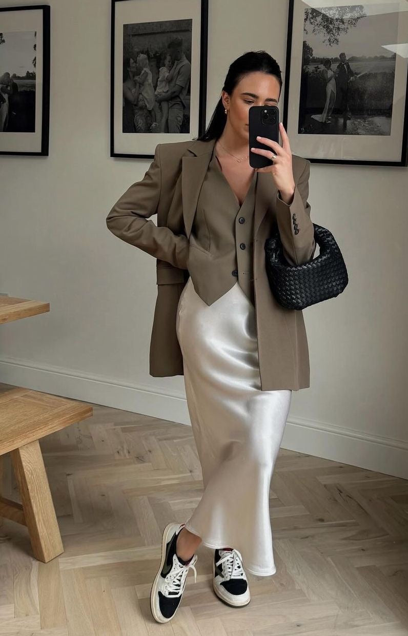 Rose | Lange Satijnen Rok