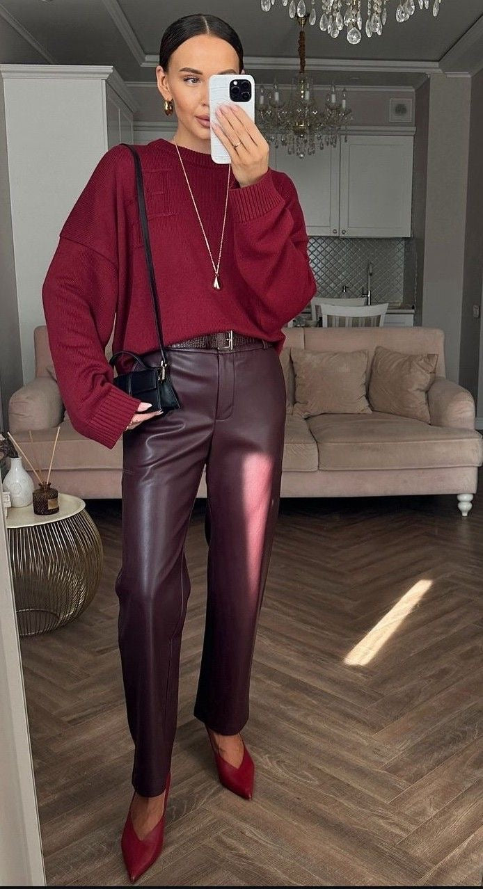 Amy | Leren Broek