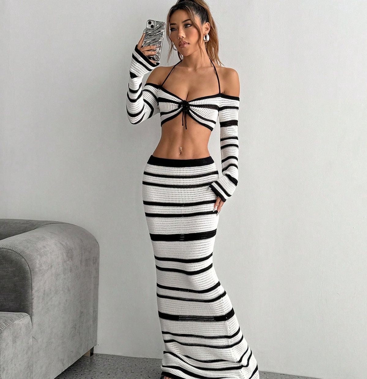 Dewy | Set Top Met Lange Rok