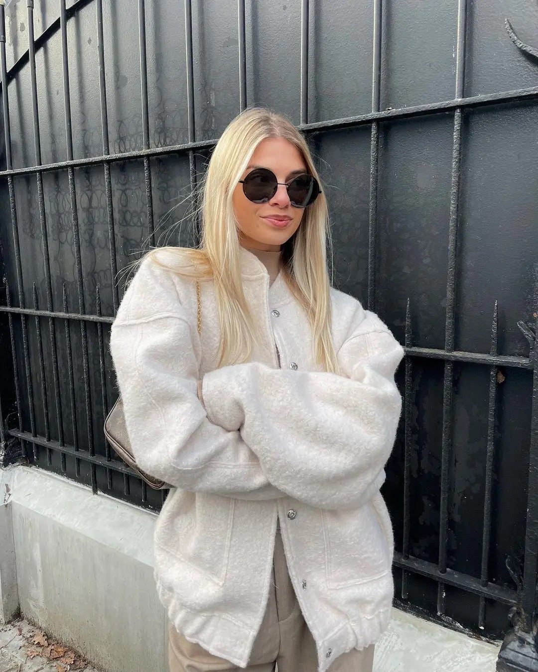 Maya | Warme Tweed Jacket Voor Dames