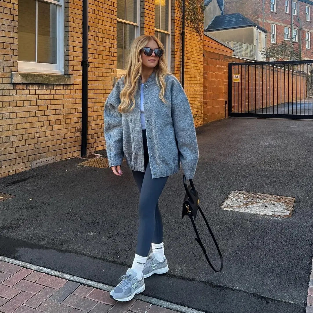 Maya | Warme Tweed Jacket Voor Dames