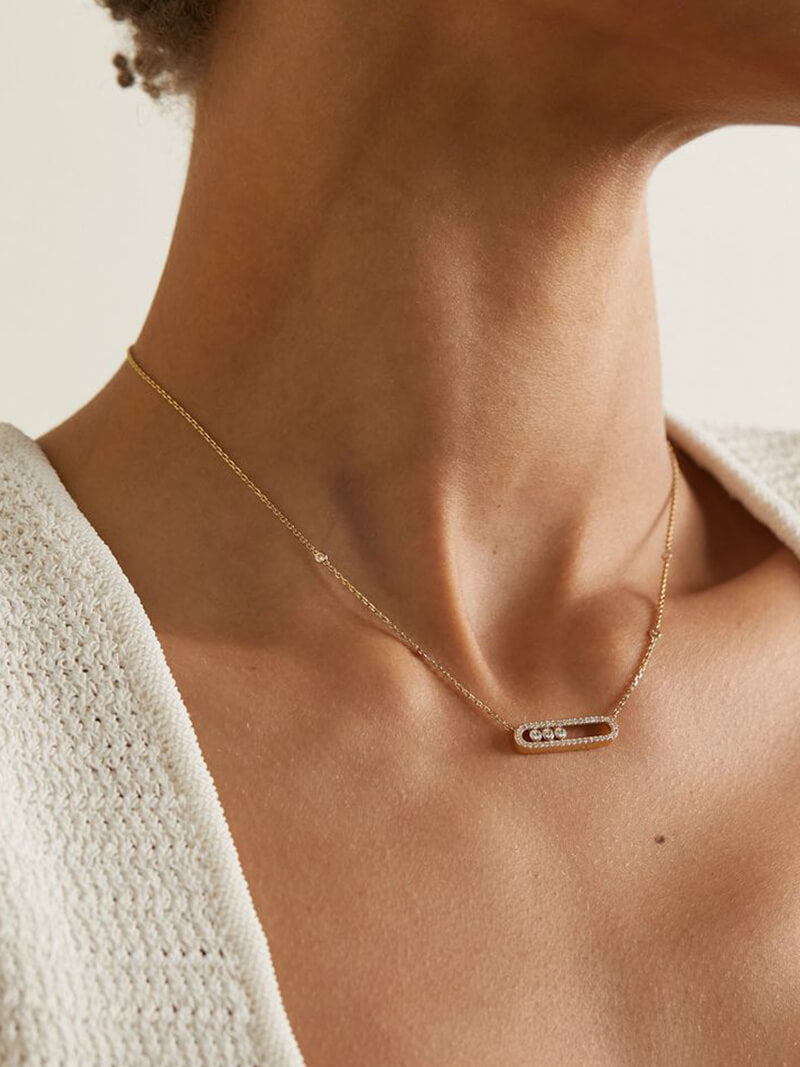 Lora | Ketting Met Bewegende Diamanten