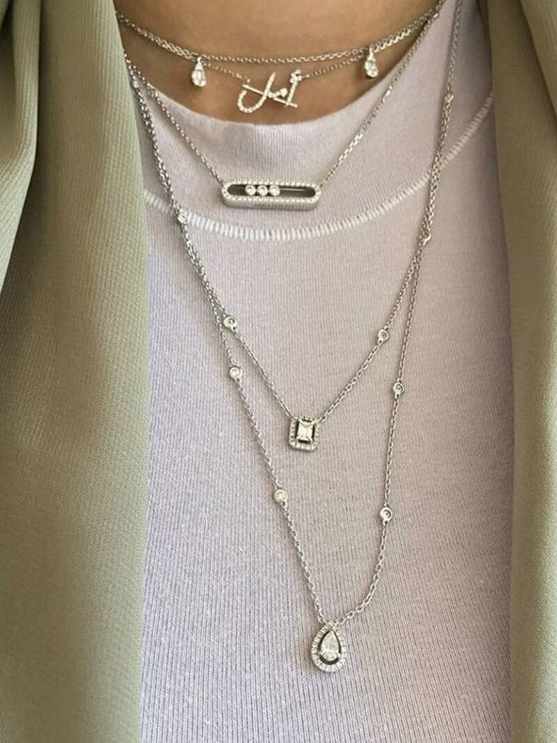 Lora | Ketting Met Bewegende Diamanten