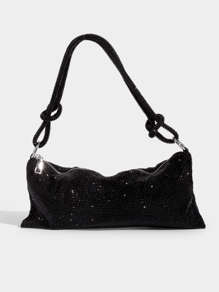 Emilia | Luxe Glanzende Handtas Met Ketting Detail
