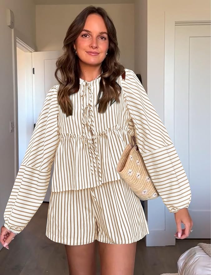 Chayna | Gestreepte Zomerset Met Pofmouwen