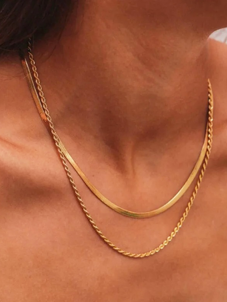 Gina | Goude Dubbele Ketting