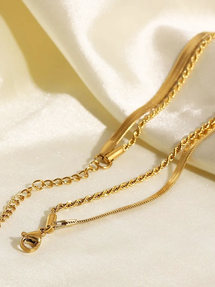 Gina | Goude Dubbele Ketting