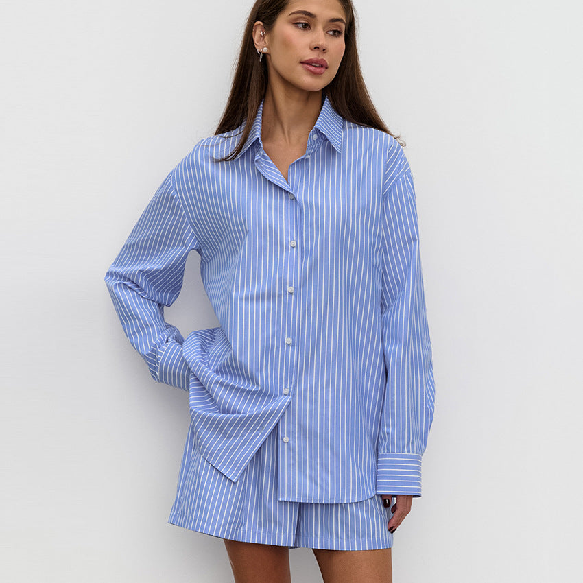 Faye | Gestreepte Blouse Met GRATIS Broekje