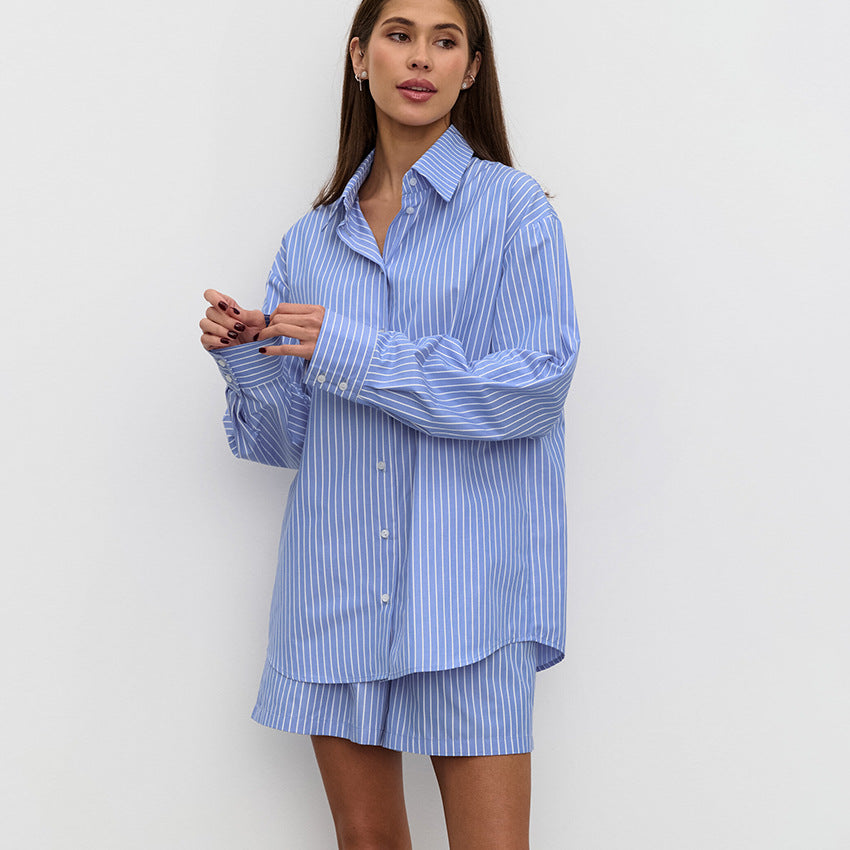 Faye | Gestreepte Blouse Met GRATIS Broekje