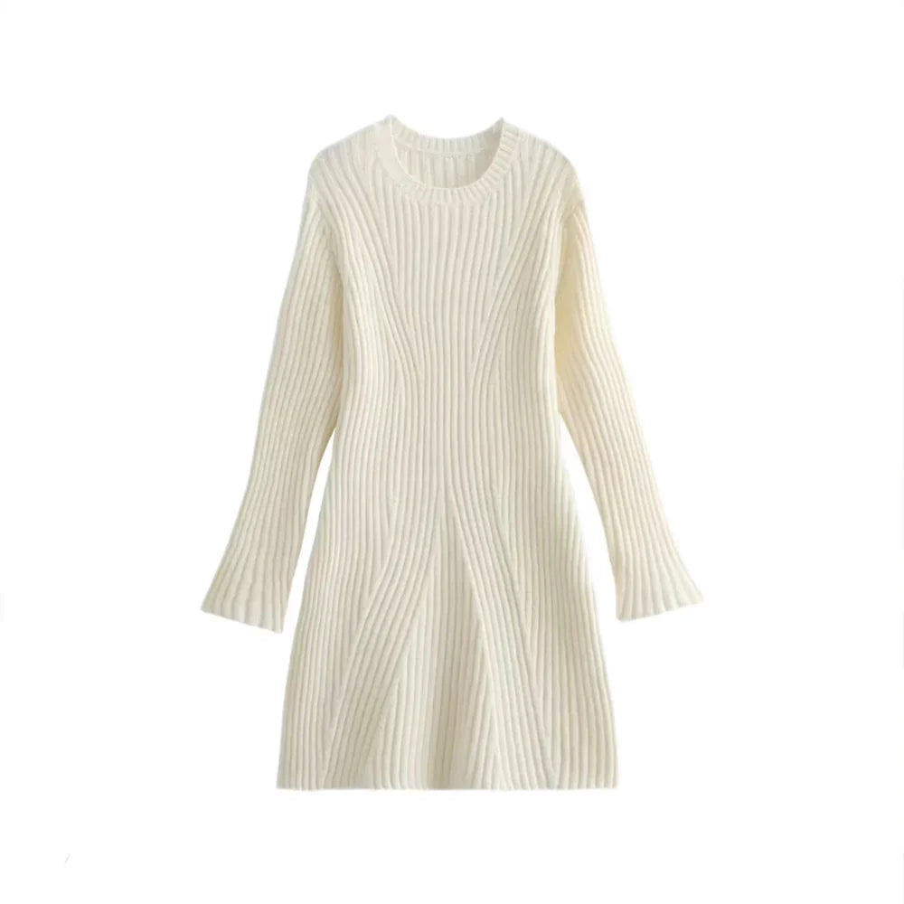 Joline | Comfy Korte Jurk Met Lange Mouwen