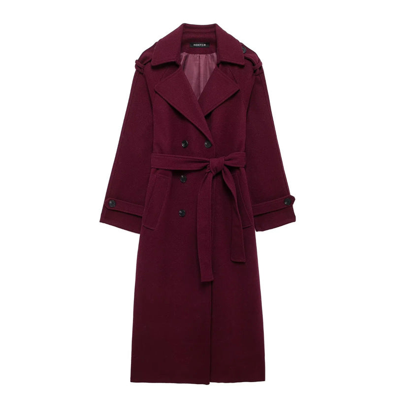 Jasmine | Elegante Burgundy Trenchcoat
