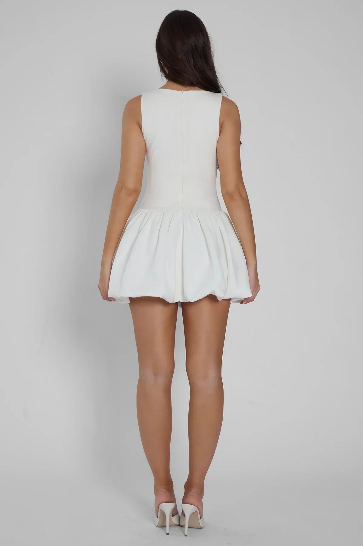 Bente | Gebreide Mini Jurk Met Ballon Rok