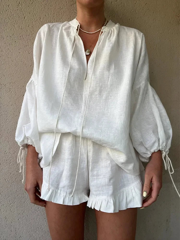 Loise | Tweedelige Zomer Set met Top En Shorts Voor Dames