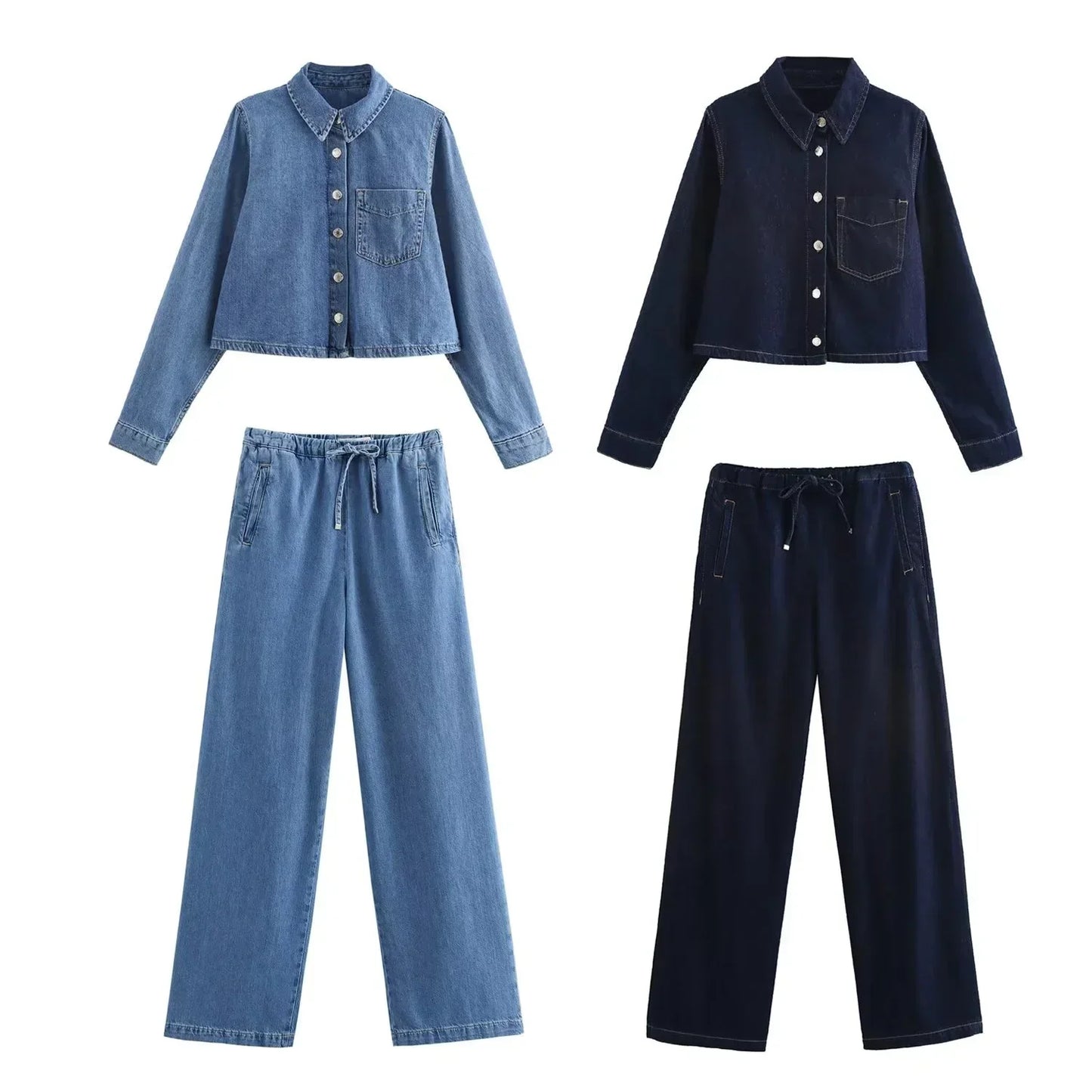 Margot | Denim Set Voor Dames