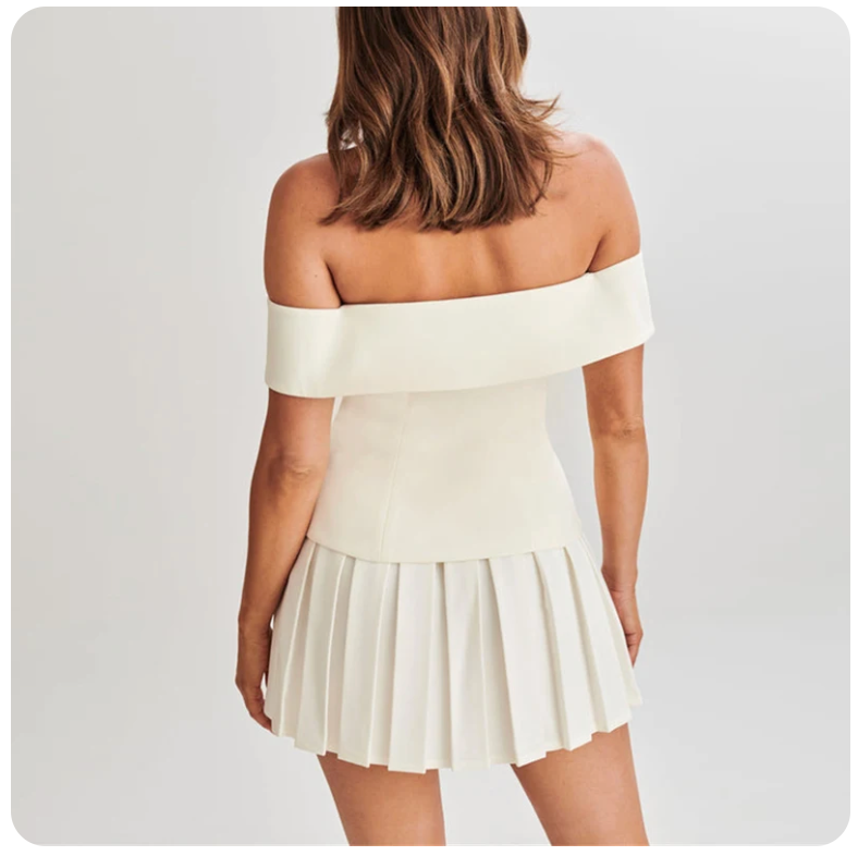 Florina | Elegante Tweedelige Set Top Met Rok