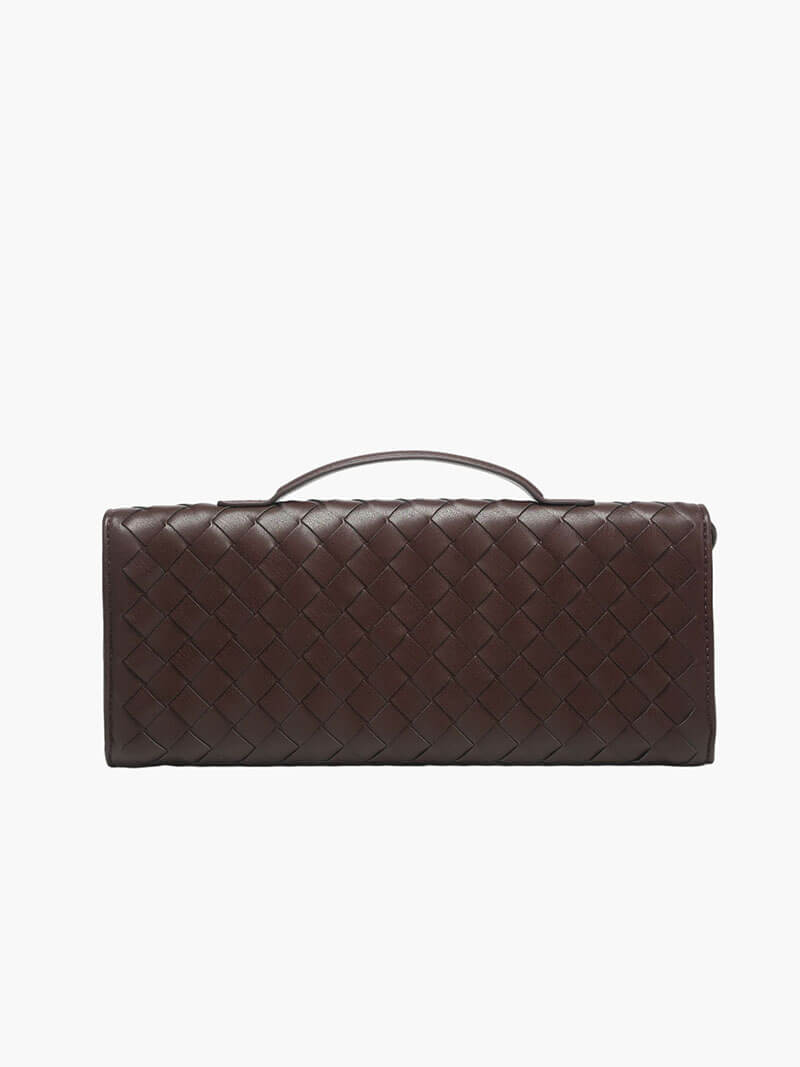 Celeste | Luxe Geweven Handtas Met Gouden Sluiting