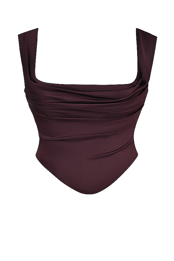 Ella | Satijnen Tweedelige Set Corset-Top En Rok