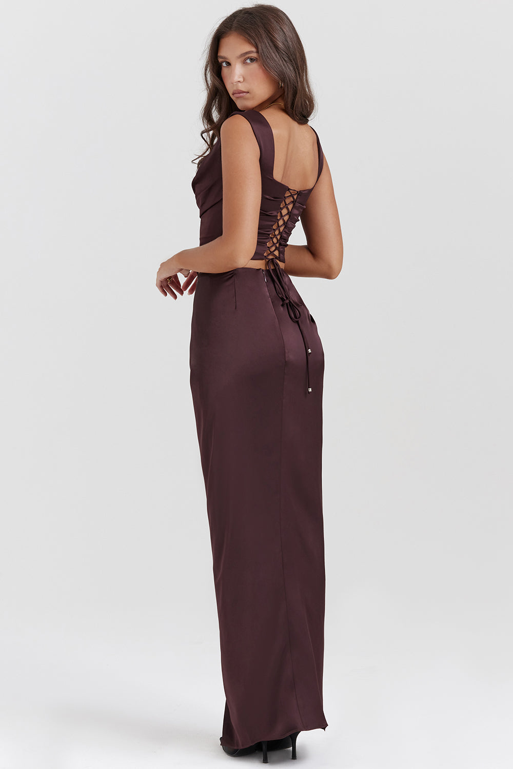 Ella | Satijnen Tweedelige Set Corset-Top En Rok