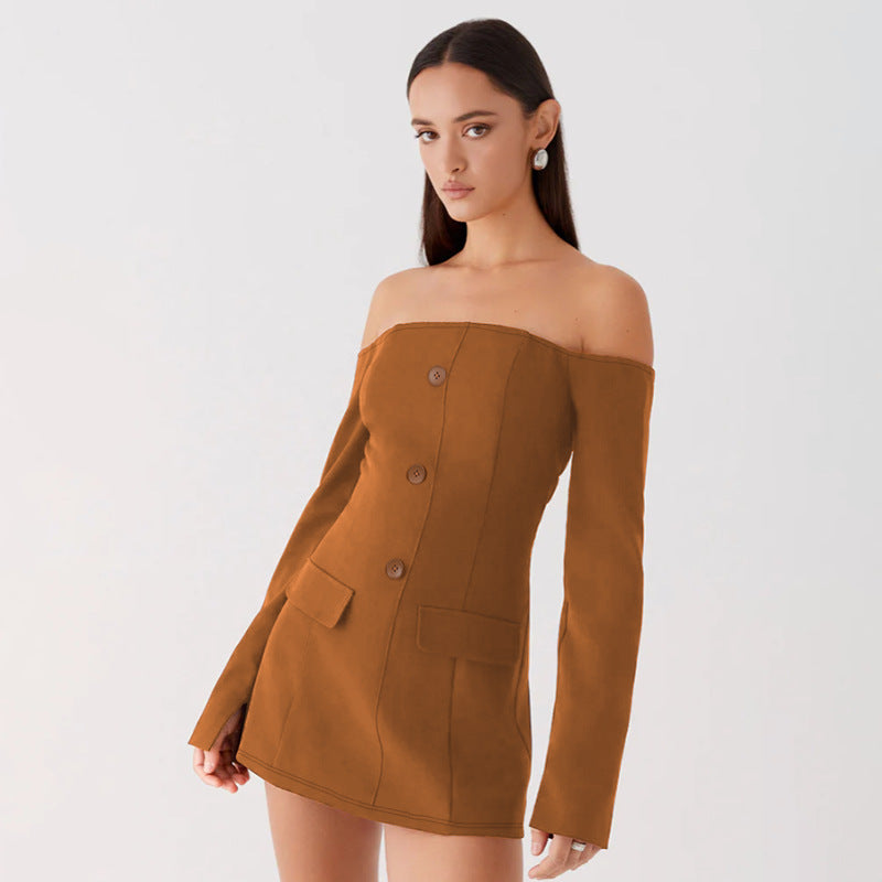 Bethany | Korte Elegante Jurk Met Lange Mouwen