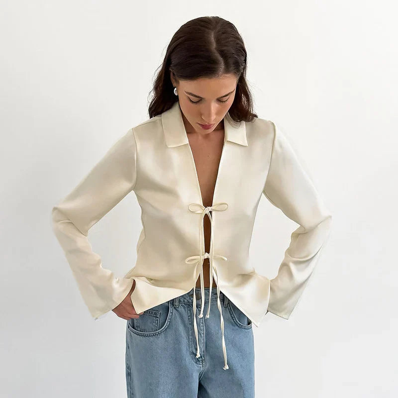 Annebel | Stijlvolle Satijnen Blouse