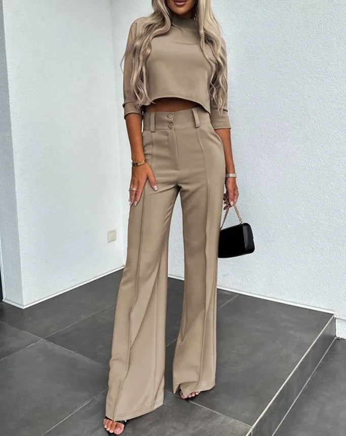 Victoria | Elegante Flare Set Top Met Pantalon